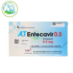 A.T Entecavir 0.5 - Hộp 10 vỉ x 10 viên